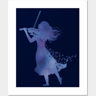 Galaxy Violinist Design Posters and Art